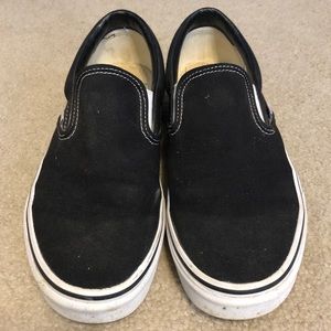 Black Slip-On Vans- M size 9, W size 10.5